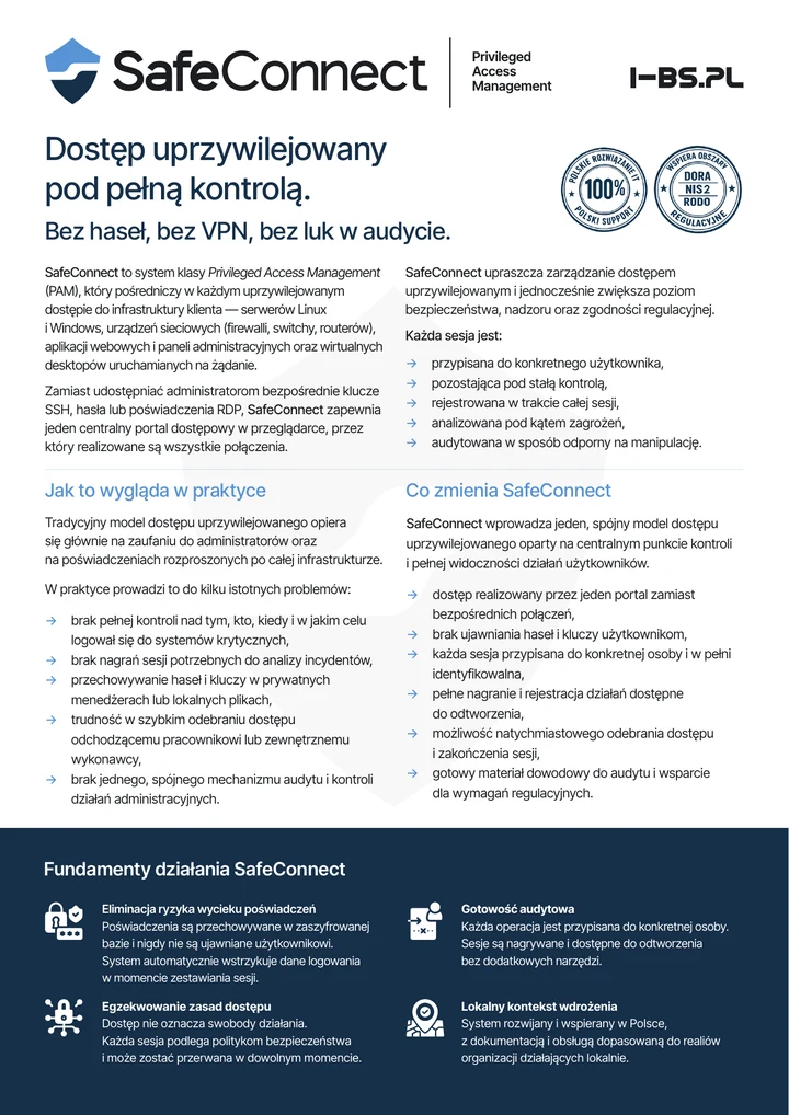 SafeConnect — materiał PDF